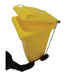 2Work Wheelie Bin Ref 80L Pedal Ylw