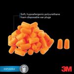 3M Earplugs 1100 Soft Foam Org Pk50