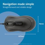 Kensington Usb Wired Mouse Blk/Grey