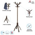 Alba Cafe Coat Stand Dark Wood