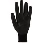 Black Pu Nylon Gloves Prs 9 Pk12