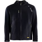 Mens Black Hooded Softshell Jacket M