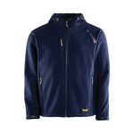 Mens Navy Hooded Softshell Jacket S