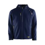 Mens Nvy Hooded Softshell Jacket 2Xl