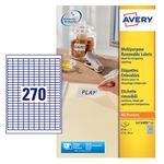 Avery Removable Lbl 270/Sht 25 Shts