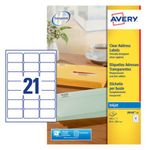 Avery Clr Ijet Lbls 21Lbl/Sht Bx 25
