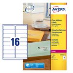 Avery 99.1X34Mm Clear Laser