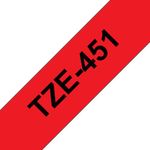 Brother Tze Tpe 24Mmx8M Blk/Red Tpe
