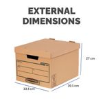 Earth Series Storage Box Brown Pk10