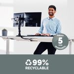 Fellowes Seasa Dual Horz Mon Arm