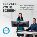 Fellowes Seasa Dual Horz Mon Arm