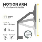 Fellowes Platinum Dual Mon Arm Wht