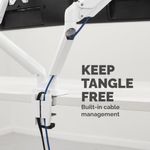 Fellowes Platinum Dual Mon Arm Wht