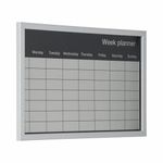 Magn Weekly Silverplnr Grey 60X40Cm