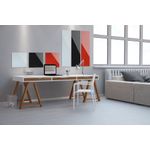 Glass Magn Brd Black Frameless 48X48