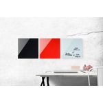 Glass Magn Brd Black Frameless 48X48