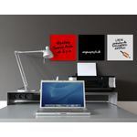 Glass Magn Brd Black Frameless 48X48