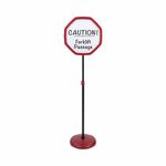 Red Octagonal Floor Sign Magn Dwip
