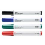 Drywipe Markers Assorted Colours Pk4