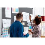 Bi-Office Noticeboard 120X120Cm Grey