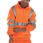 Quarter Zipped Sweatshirt Orange 3Xl