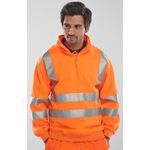 Quarter Zipped Sweatshirt Orange 3Xl