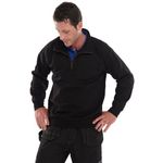 Quarter Zip Sweatshirt Black 2Xl