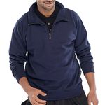 Quarter Zip Sweatshirt Navy Blue M