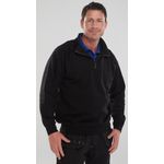 Quarter Zip Sweatshirt Black 3Xl
