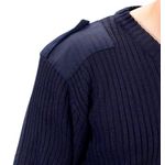 Acrylic Mod V-Neck Sweater Black 2Xl
