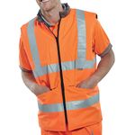 Hi Vis Bodywarmer Org/Grey L