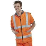 Hi Vis Bodywarmer Org/Grey L