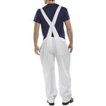 Beeswift Bib/Brace Ctn Drill Wht 42