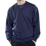 Click V-Neck Sweatshirt Navy Blu 2Xl