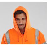 Zip Up Hooded Sweatshirt Orange 2Xl