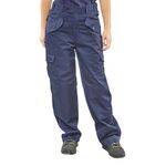 Ladies Pcot Trousers Navy Blue 24