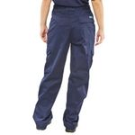 Ladies Pcot Trousers Navy Blue 36