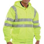 Zip Up Hooded Sweatshirt Syellow M