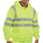 Zip Up Hooded Sweatshirt Syellow 3Xl