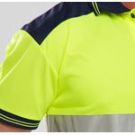 2 Tone Hi Vis Polo Shirt Ylw/Blu Xl