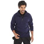 Quarter Zip Sweatshirt Navy Blue 4Xl