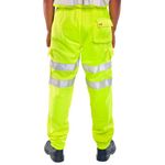 Hi Vis Jogging Bottoms Sat Ylw M