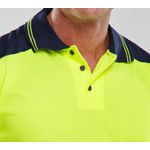 2 Tone Hi Vis Polo Shirt Ylw/Blu Xs