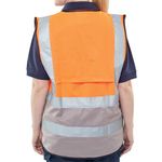 Hi Vis Exec Waistcoat Org/Grey 2Xl