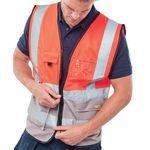 Hi Vis Exec Waistcoat Red/Grey 2Xl