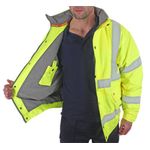 Hivis Fleece Lnd Bomber Jac Sylw M