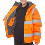 Hivis Fleece Lnd Bomber Jac Org S