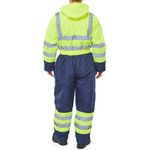 2Tone Hi Vis Coverall Sylw/Nblu M