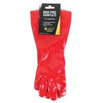 Pvc Gauntlets 1 Pair Red 16 Inch