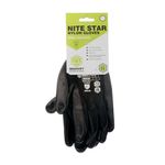 Nite Star Nylon Gloves 1Pr Blk L